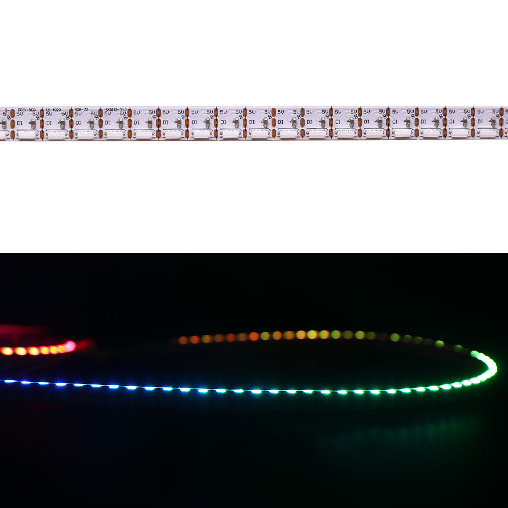 SK6812 RGB DC5V 8MM 144LEDs/m 4020 Side Emitting Individually Addressable LED Strip Lights SK6812 RGB DC5V 8MM 144LEDs/m 4020 Side Emitting Individually Addressable LED Strip Lights